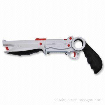 Thunder Gun for Wii, with LED Blue Light and Cable Management System